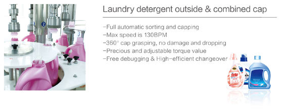 Πλαστική μπουκαλιών υγρή μηχανή 2L 3L 4L 5L κάλυψης πλήρωσης πλυντηρίων καθαριστική